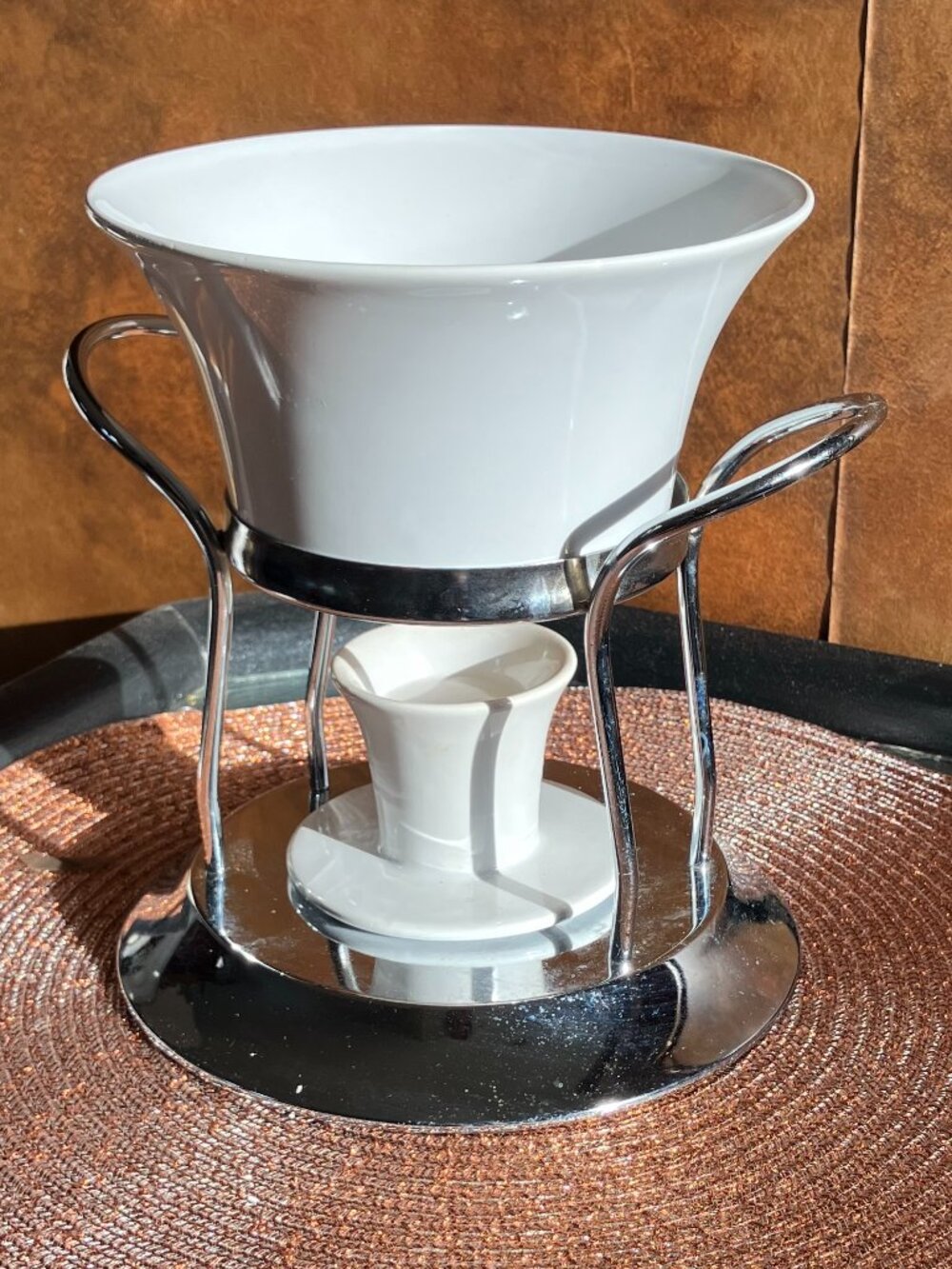 Fondue Bowl Warmer Metal Stand